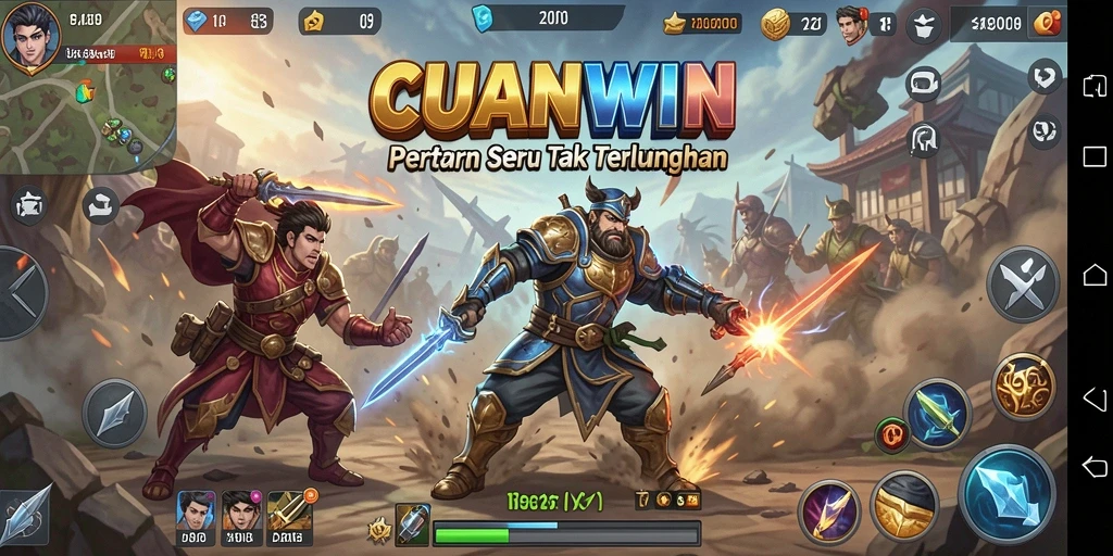 Tampilan menegangkan gameplay CUANWIN dalam aksi.