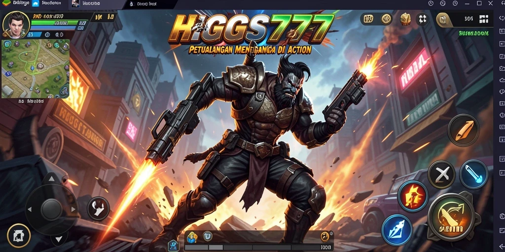 Screenshot utama HIGGS777 menampilkan aksi seru dan gameplay mendebarkan.
