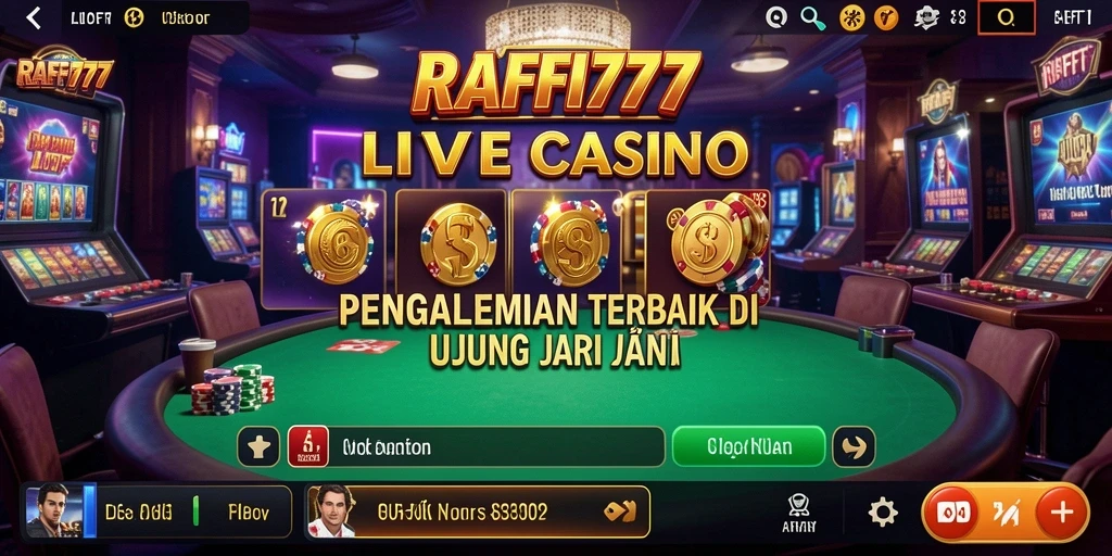 Tampilan menarik dari gameplay Live Casino RAFFI777 dengan dealer langsung.