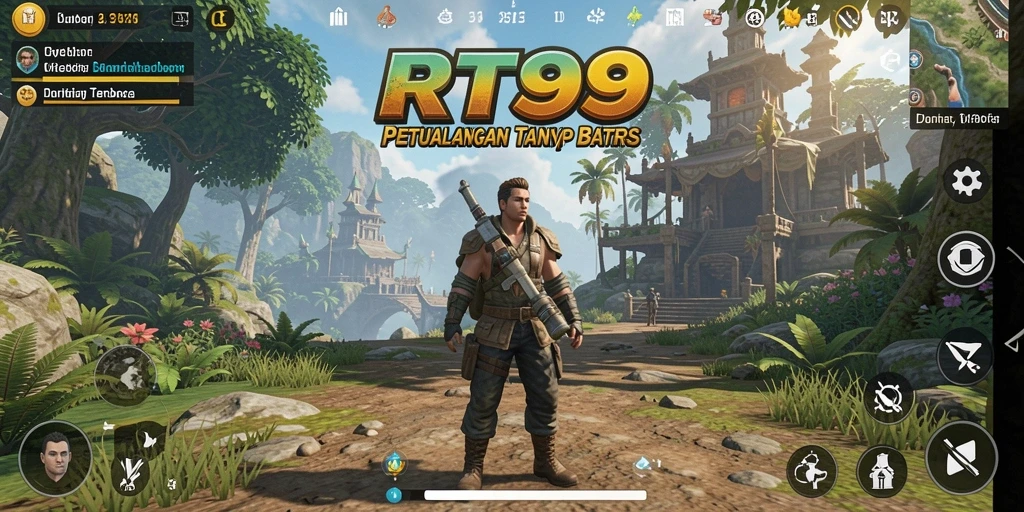 Tangkapan layar menampilkan gameplay mendalam di dunia terbuka RT99.