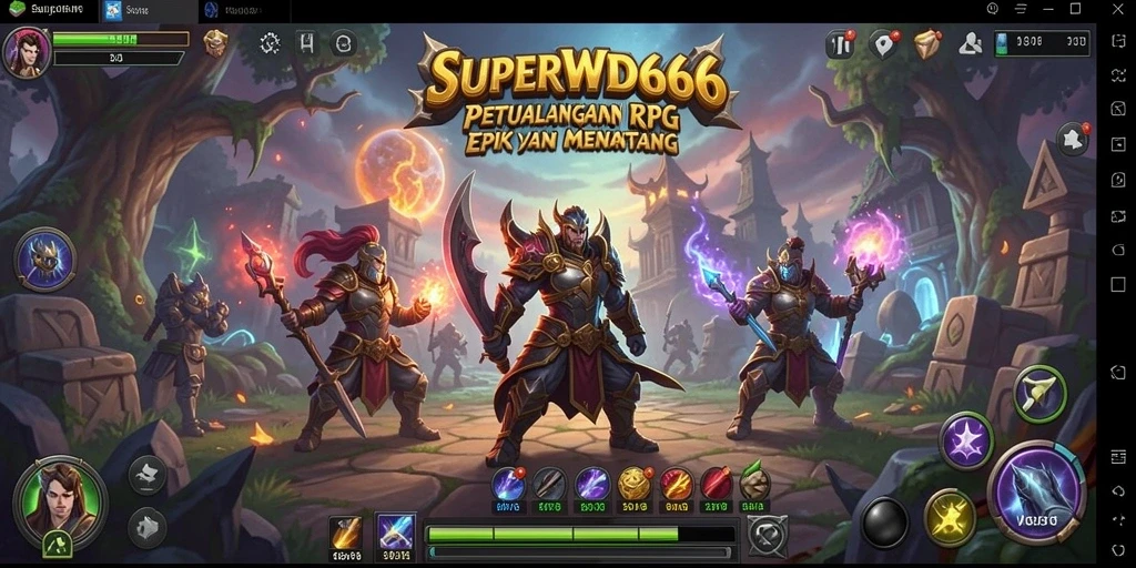 Tampilan gameplay epik di dunia SUPERWD666.